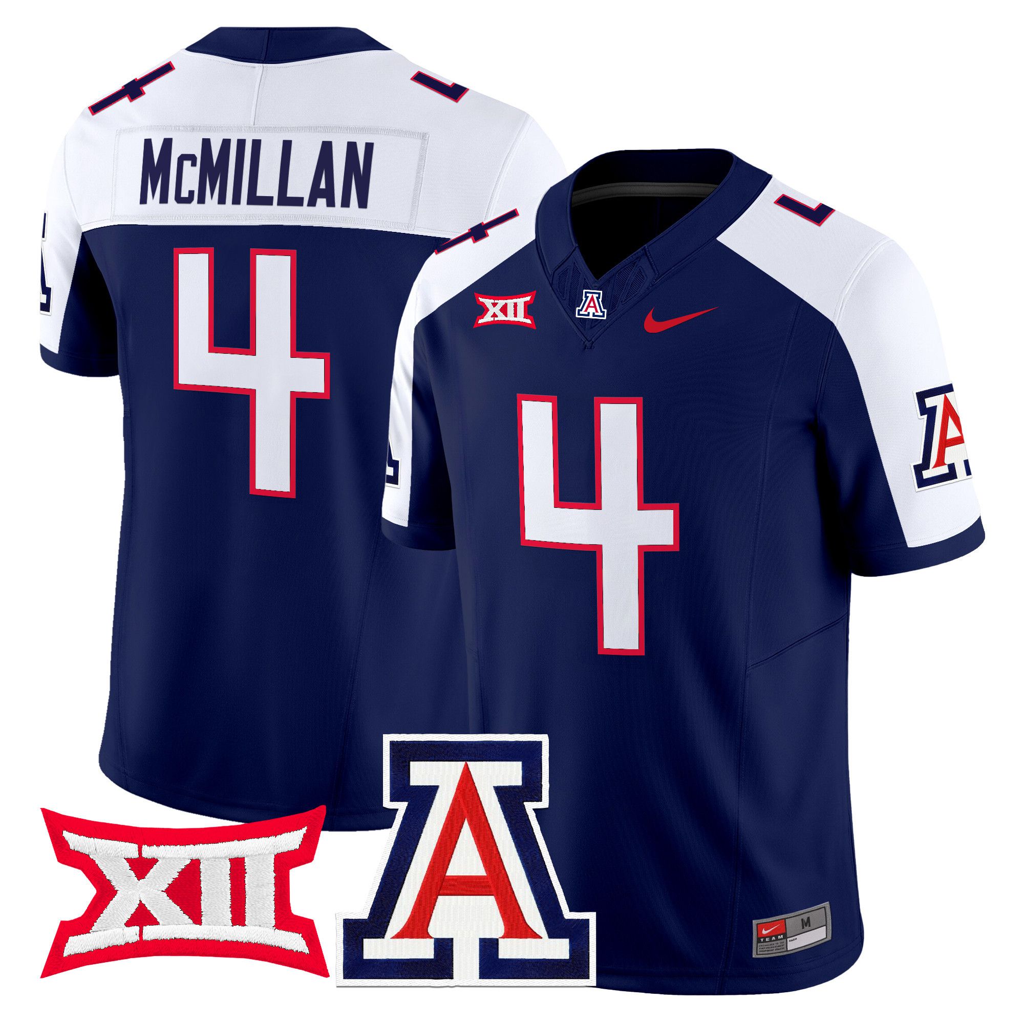 Men Arizona Wildcats #4 Mcmillan Blue Nike 2024 Vapor Limited NCAA Jersey